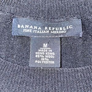 🇭🇰Banana Republic Fine Italian Merino Crew Sweater Made in Hong Kong